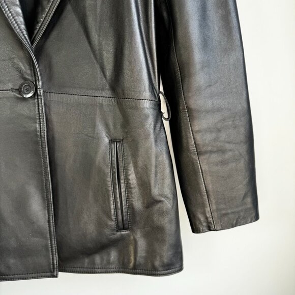Vtg Women’s Michael Hoban NORTH BEACH LEATHER Iconic Classic Black Jacket Sz 4 - Picture 2 of 9